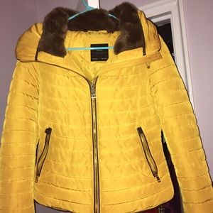 zara basic puffer coat